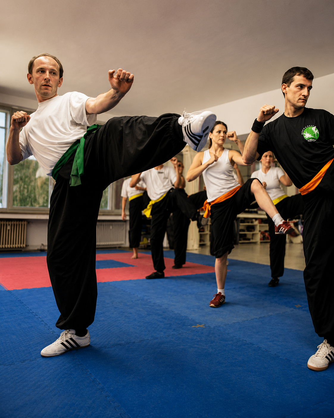 Kicktechniken in der Gruppe