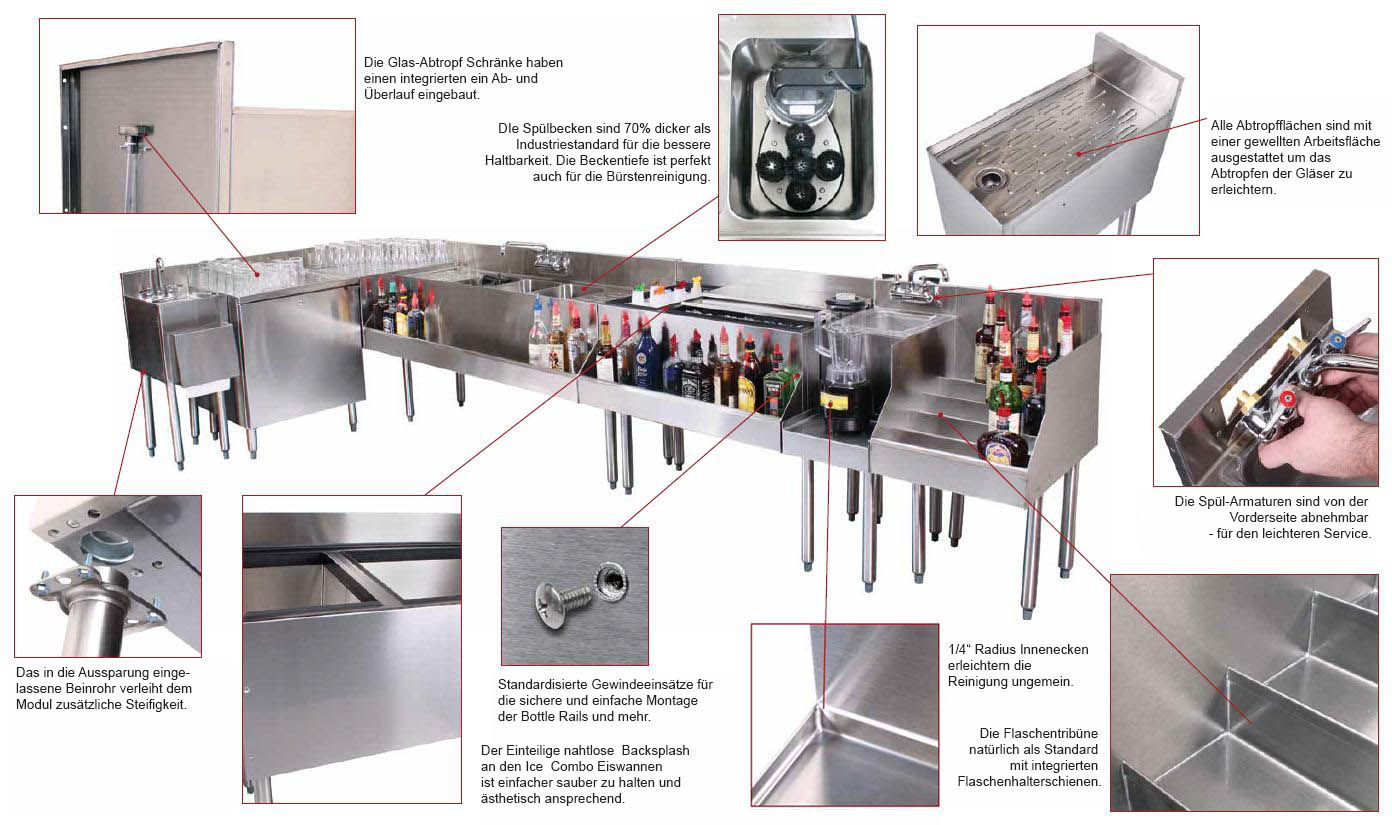 Cocktail Stationen + Mixtheken - Cocktailstation + Bartheken Module