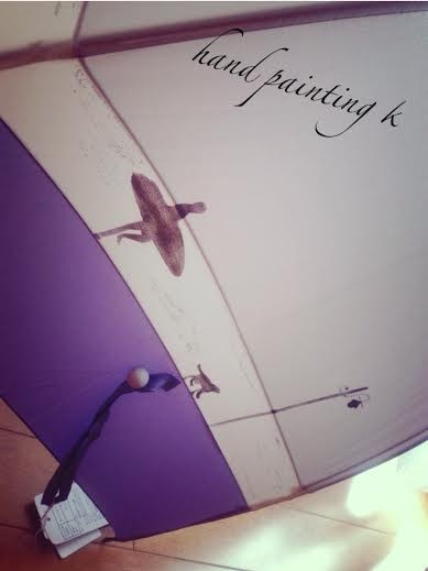 007　雨傘　６０㎝　HAWAII　紫
