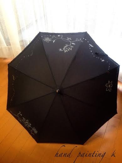 001　晴雨兼用傘　47㎝　フラワーブラック　　SOLD OUT