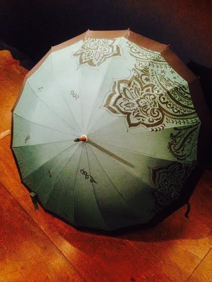 雨傘　60㎝　深緑　オリエンタル