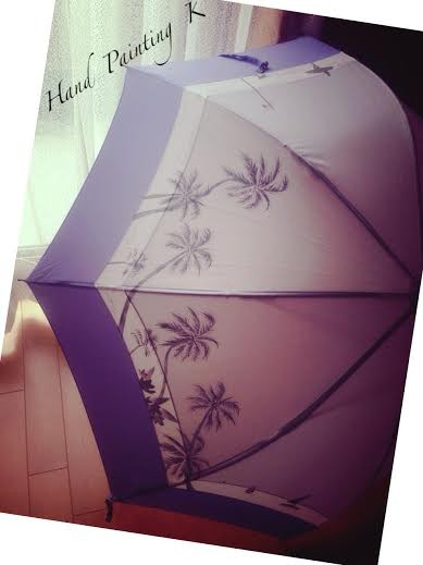 007　雨傘　60㎝　HAWAII　紫　