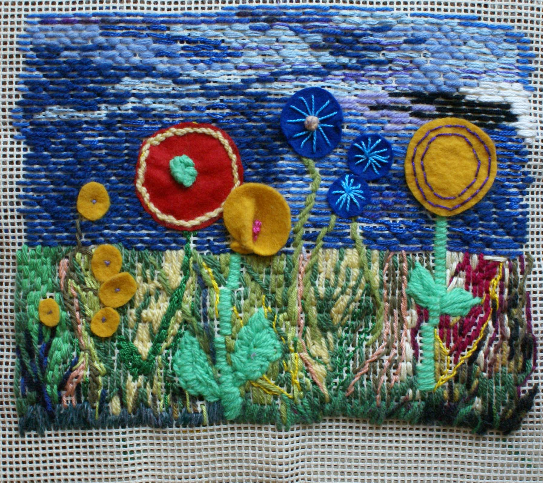 WVZ 339 2014 Blumenwiese Filz und Wolle 24x28
