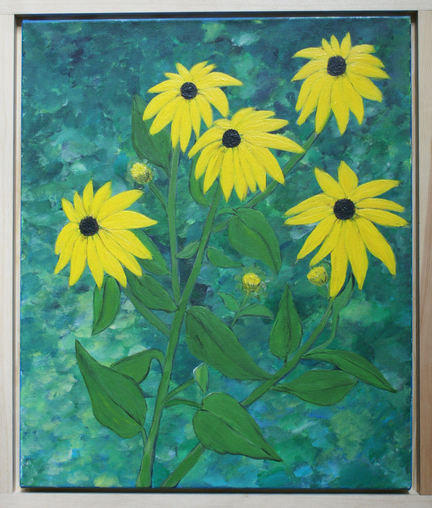 WVZ 162 2011 Sommererinnerung Rudbeckia Acryl 50x60