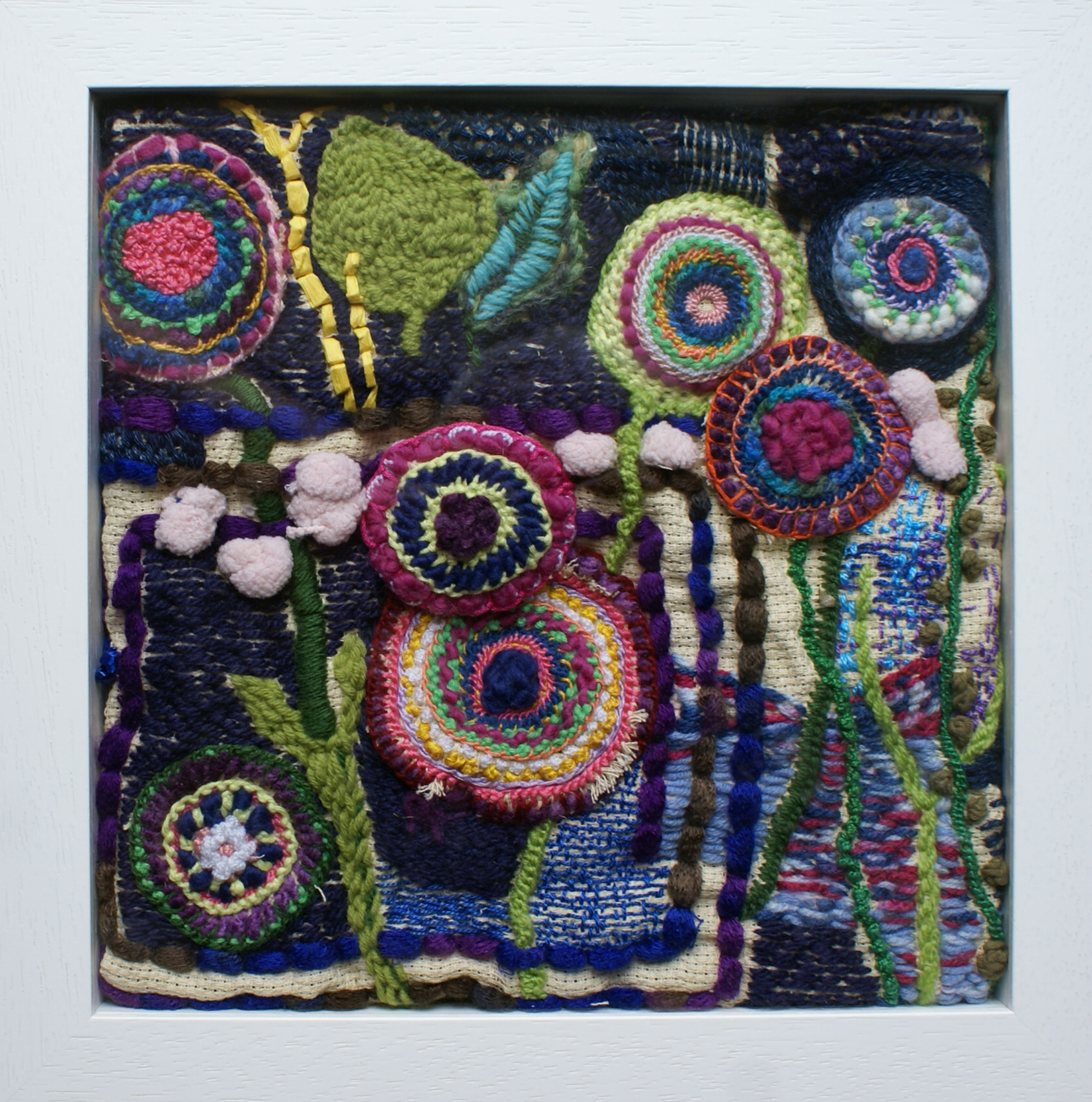 WVZ 394 2015 Blüten Wollcollage 30x30