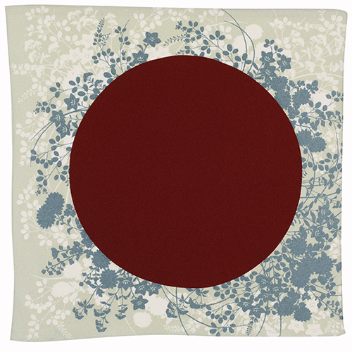 * Chirimen Yuzen "Moon, Flowers"