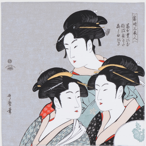 Art.Nro.4)"Three Beauties" by Utamaro 　