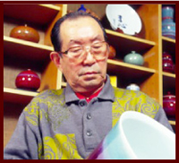 *Shinemon II, Mr. Baba Shinemon revived the Shinemon kiln.