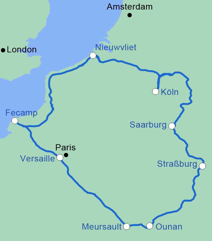 Route - Frankreichrundreise II