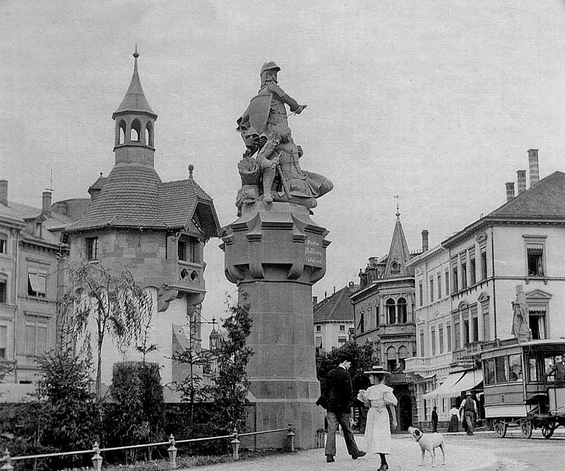 Schwabentorbrücke 1899. Fotograf Hermann Dischler