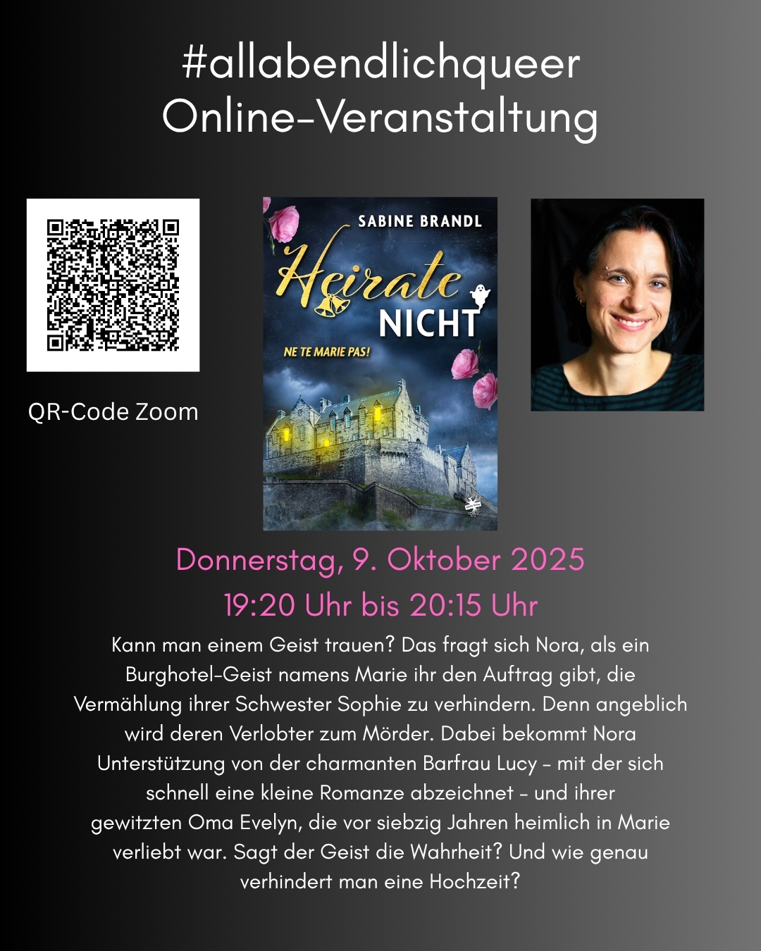 Vorpremiere: Sabine Brandl bei #allabendlichqueer