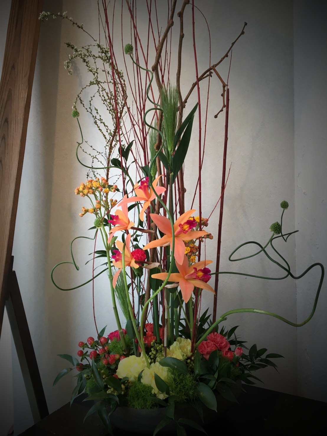 ウインドーのデスプレー装花
