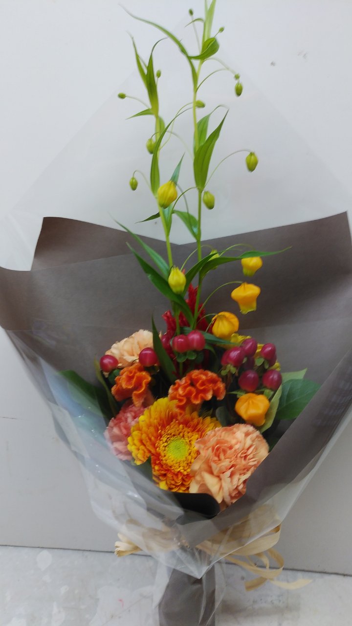 オレンジ系花束