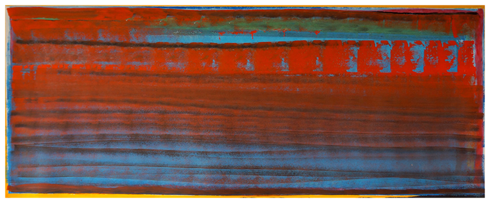 Saint Clair, Das rote Meer - Erinnerung an Saint Malo im August 2014, 107 x 160 cm, CopyrIght by Martin Uebele