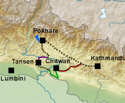 map of langtang - plan langtang