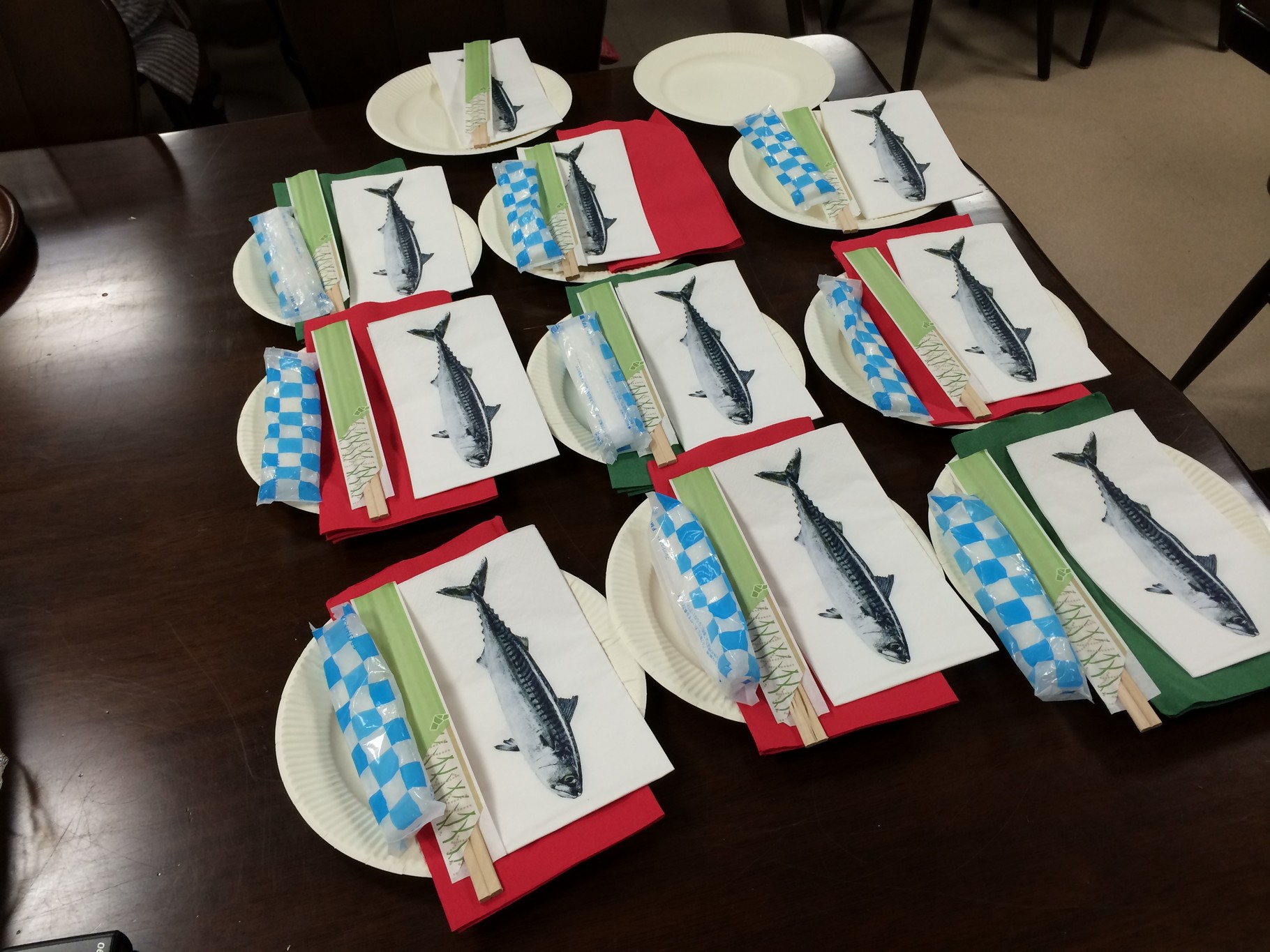 知人から提供のお魚ナフキン