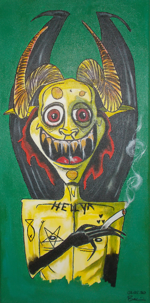 Titel: Drunken Devil, Maße: 30 cm x 60 cm, Preis: 100,00 Euro