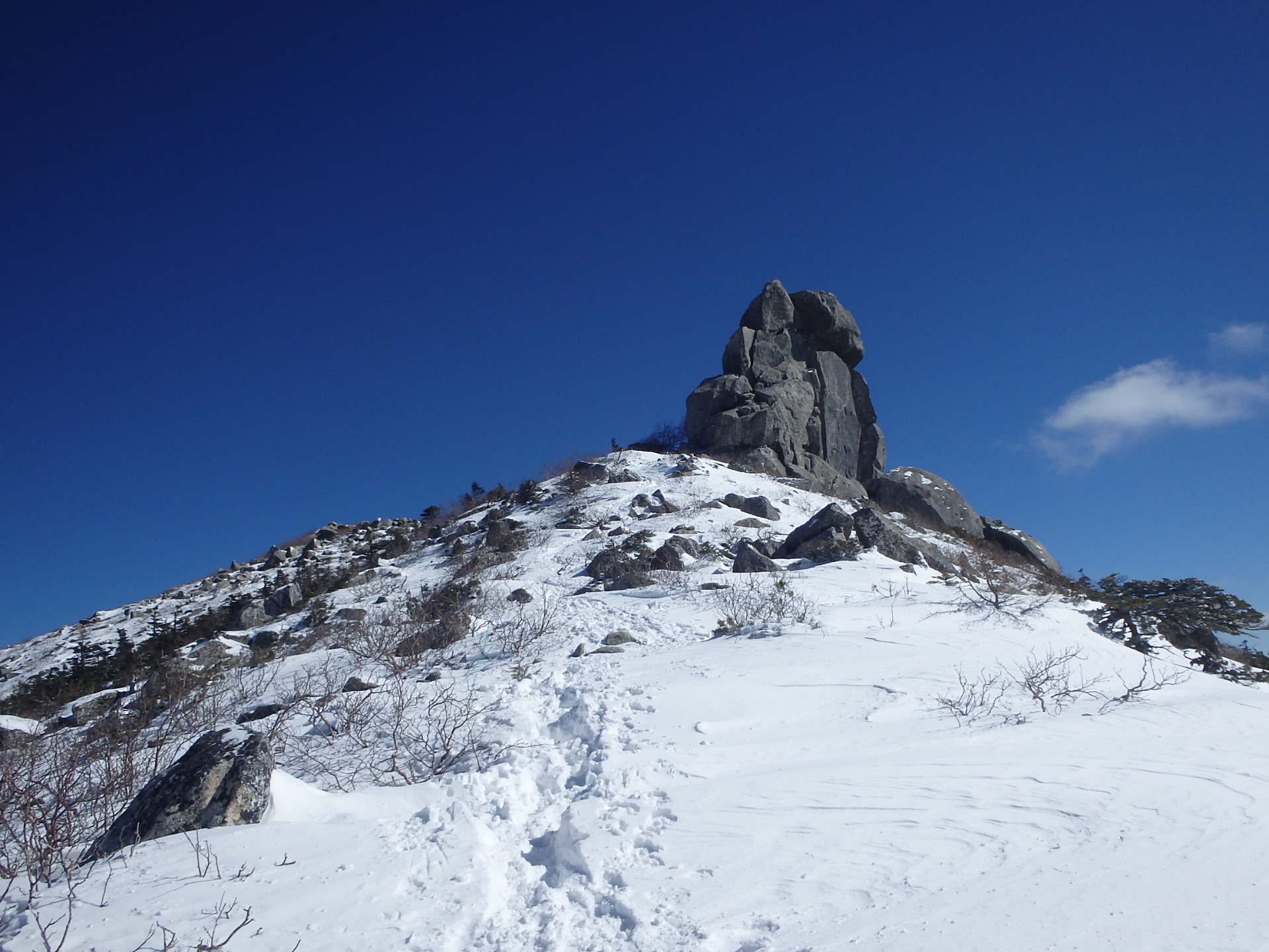 ２月の金峰山雪山登山ツアー