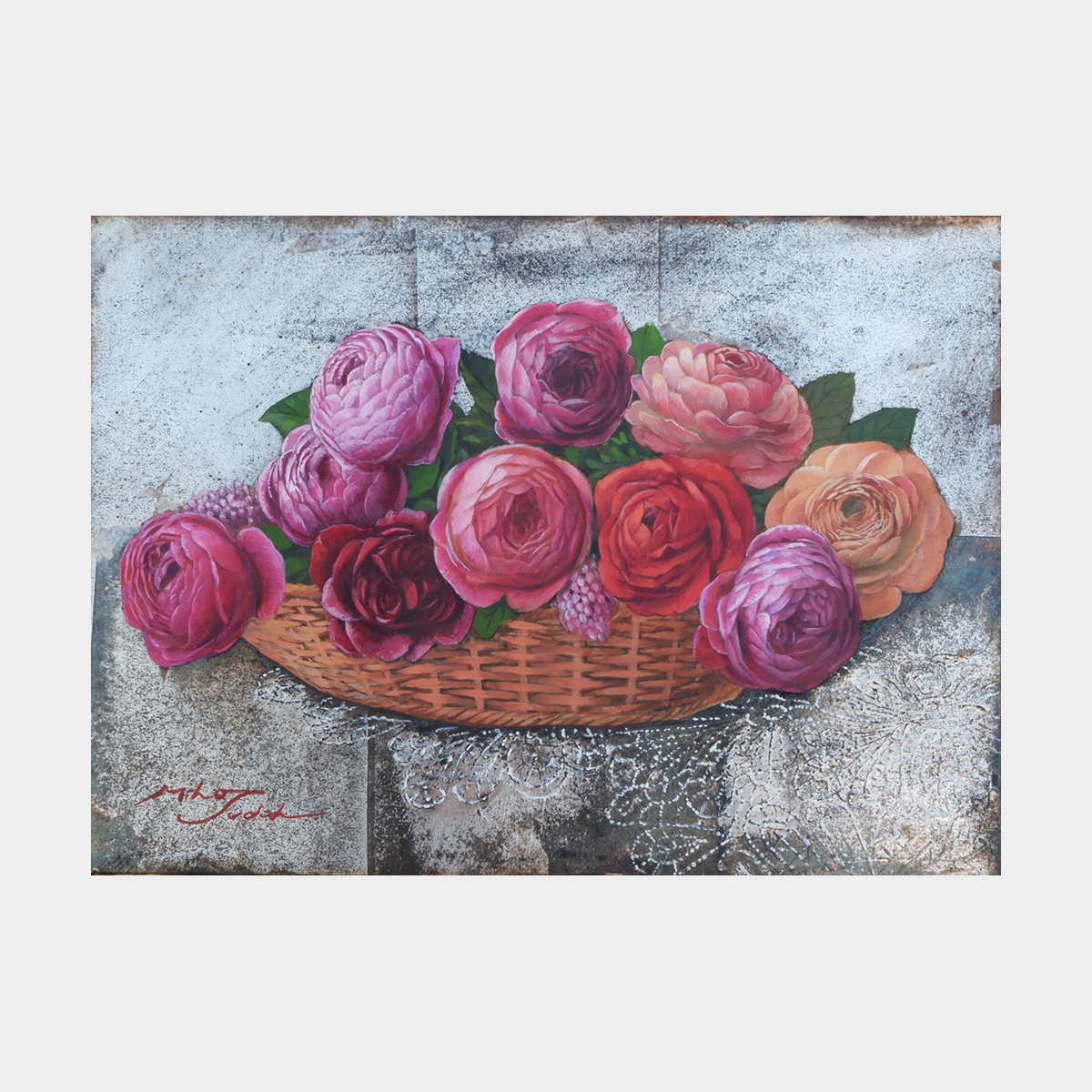 日野林淑子「MY COSMOSⅠ」S60号油彩,WORK的現代美術,女流展出品作 日野林淑子「MY COSMOSⅠ」S60号油彩,WORK的現代美術,女流展出品作