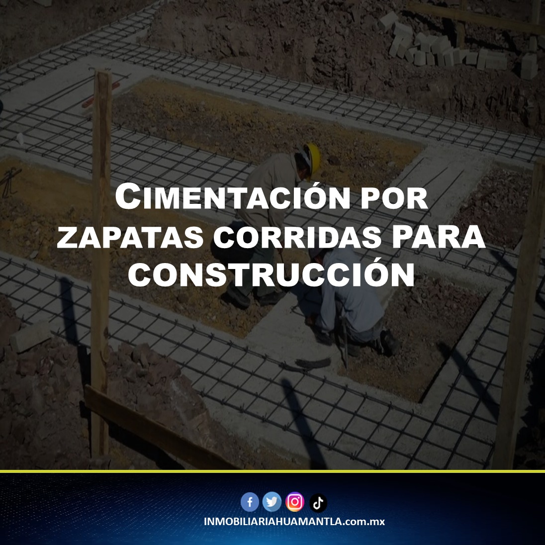 Cimentacion por zapatas corridas para construccion