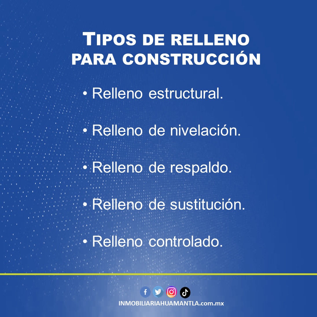 Tipos de relleno para construccion