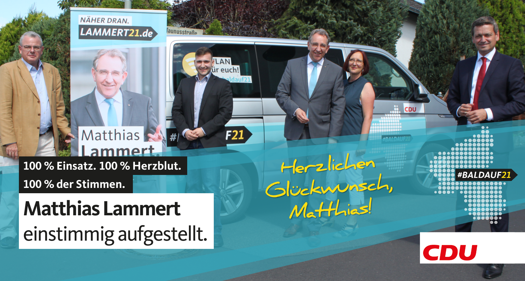 Matthias Lammert einstimmig als Kandidat für Landtagswahl aufgestellt: Spitzenkandidat Christian Baldauf besucht langjährigen Landtagsfreund zum CDU-Wahlkampfau