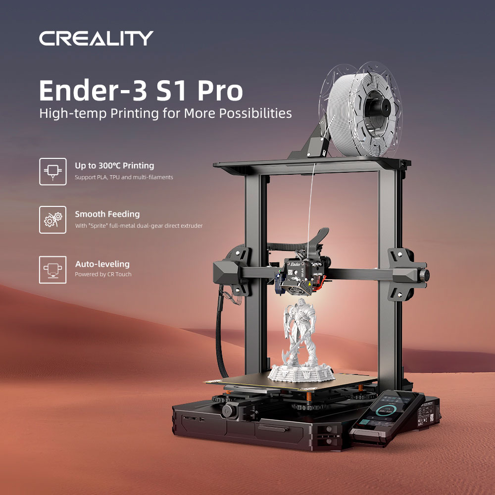 Impresora 3D Creality Ender 3 S1 PRO: Una máquina versátil y de alta precisión para imprimir materiales técnicos a precios asequibles