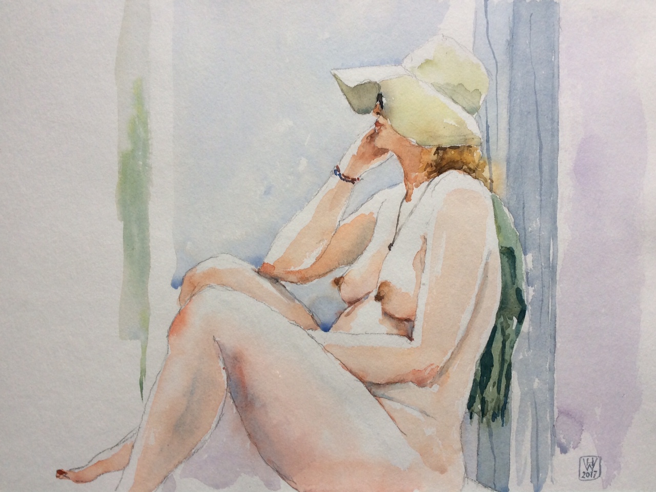 Akt 10, Aquarell 32x40 cm