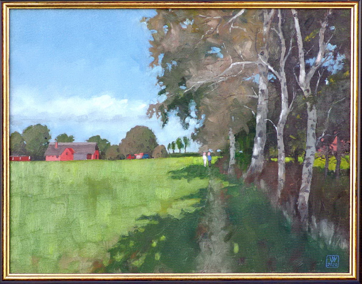 Bei Worpswede - Öl auf Malplatte  40x50 cm