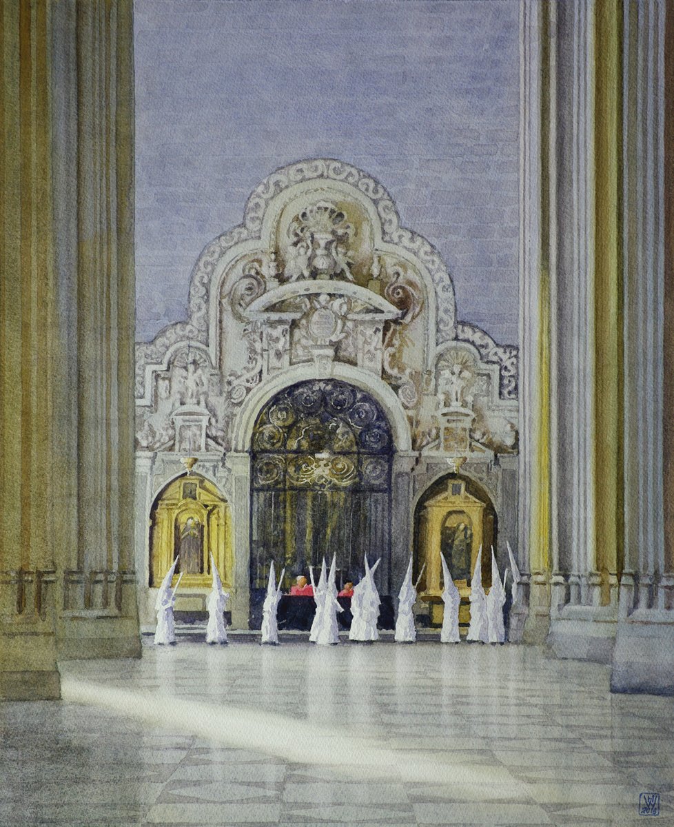 Semana Santa, Sevilla, Andalusien - Aquarell  52x43 cm