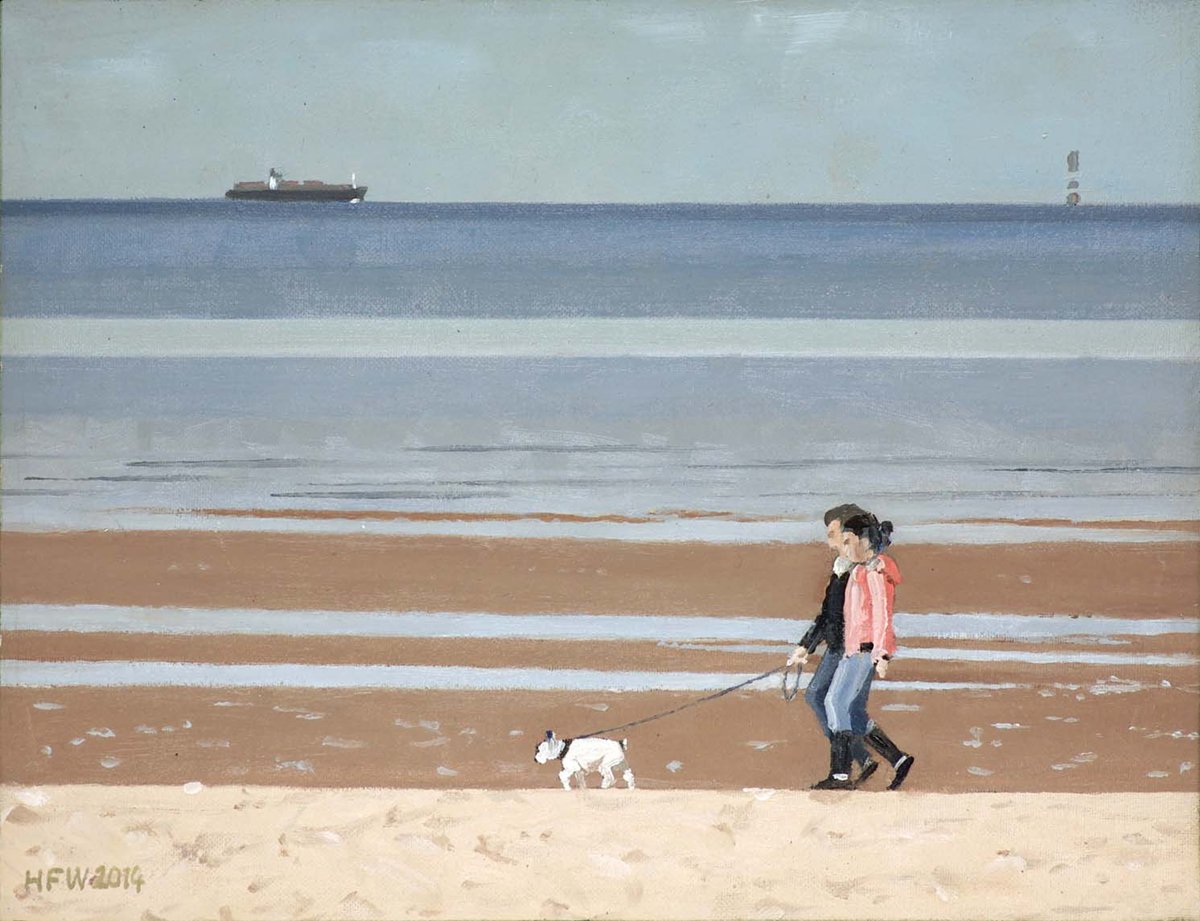 Am Meer (Studie) - Öl  auf Malplatte  21,5x27,5 cm 