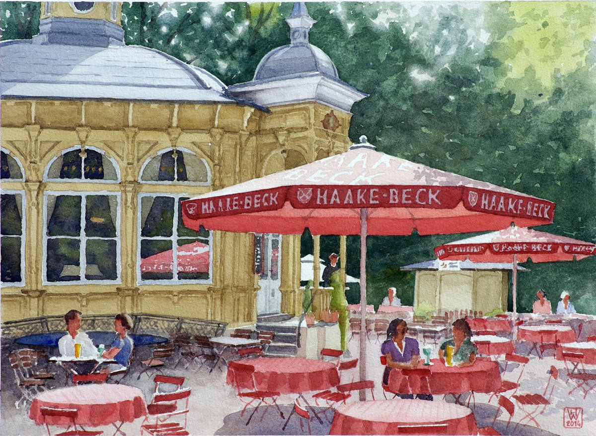 Waldbühne, Bremer Bürgerpark - Aquarell 28x38,5 cm  NFS