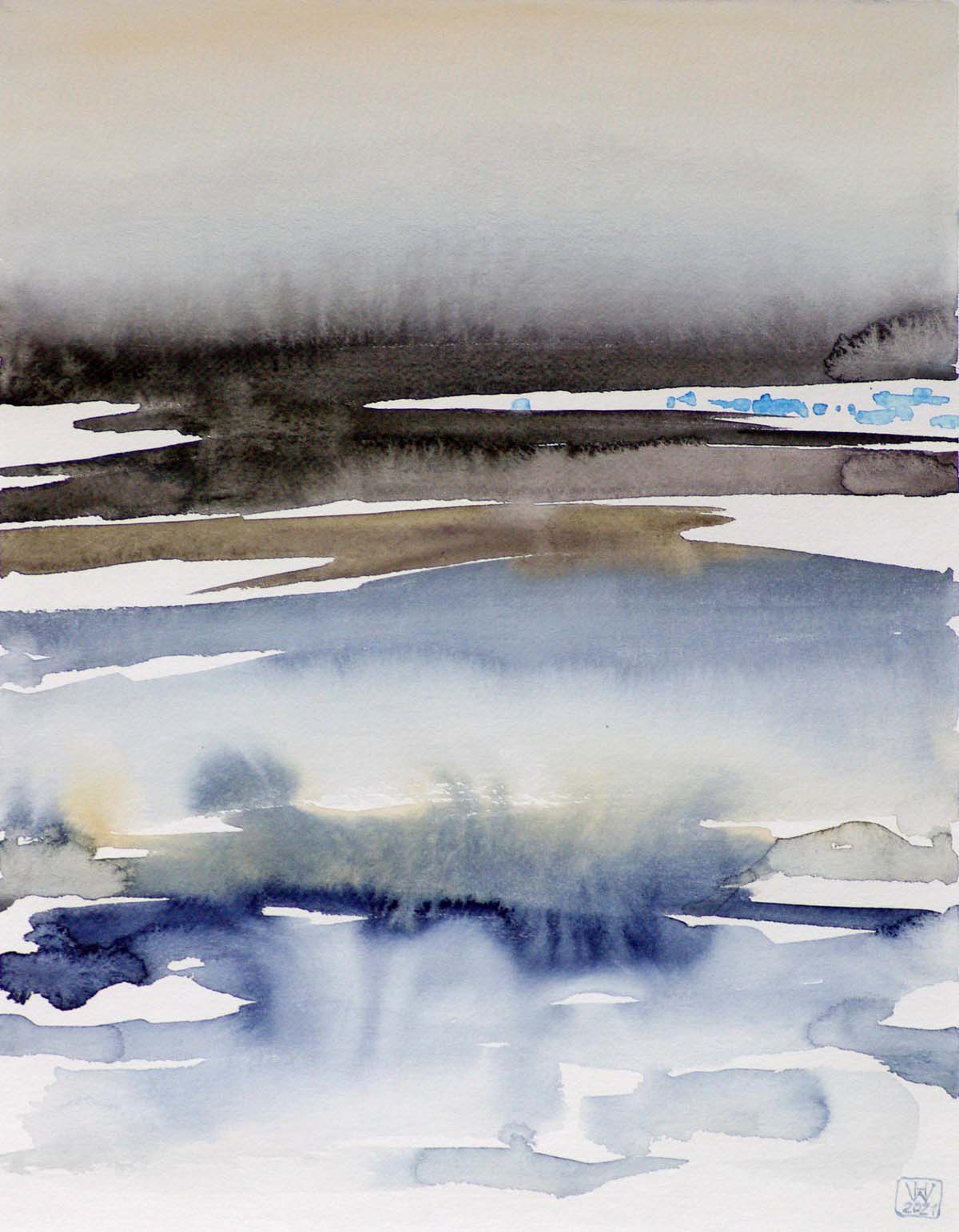 Hoher Norden - Aquarell  37x27,5 cm  NFS
