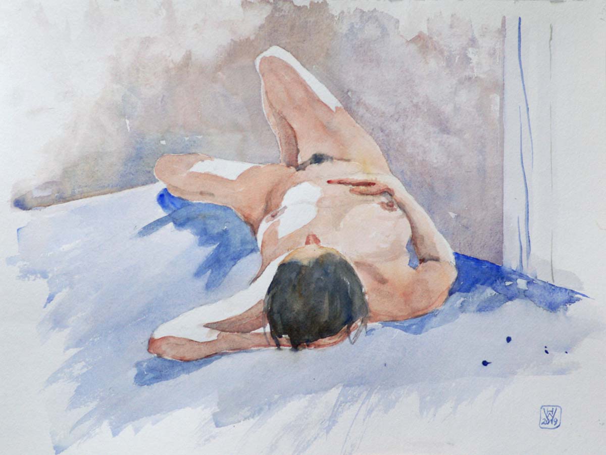 Akt 6, Aquarell 25x35 cm NFS