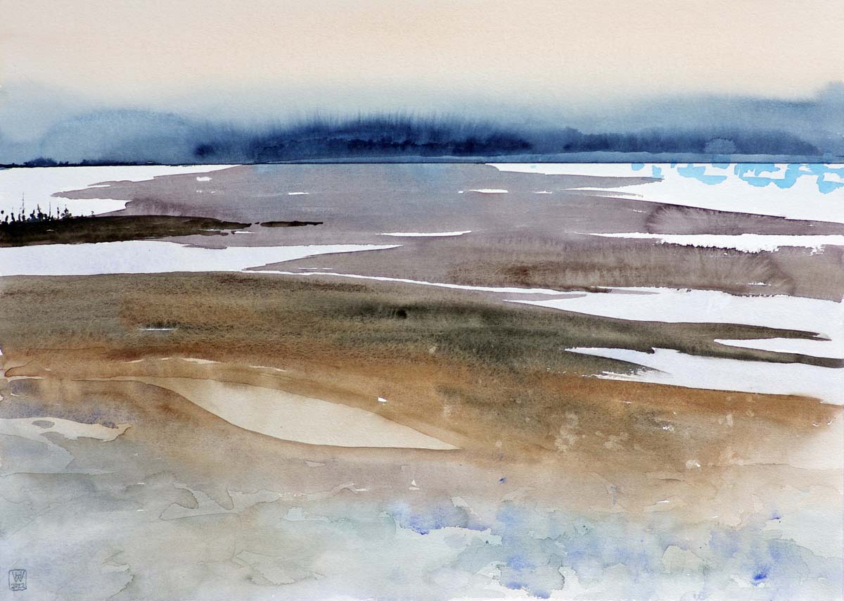Nordische Impression - Aquarell  51x71 cm