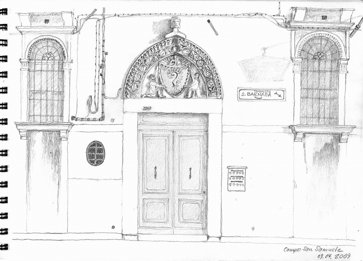 Campo di San Samuele, Venedig - Aus Skizzenbuch  21x28,5 cm  NFS