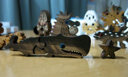 MY WOOD MONSTER MATCH BOX #8. マッコウクジラとヒトデ