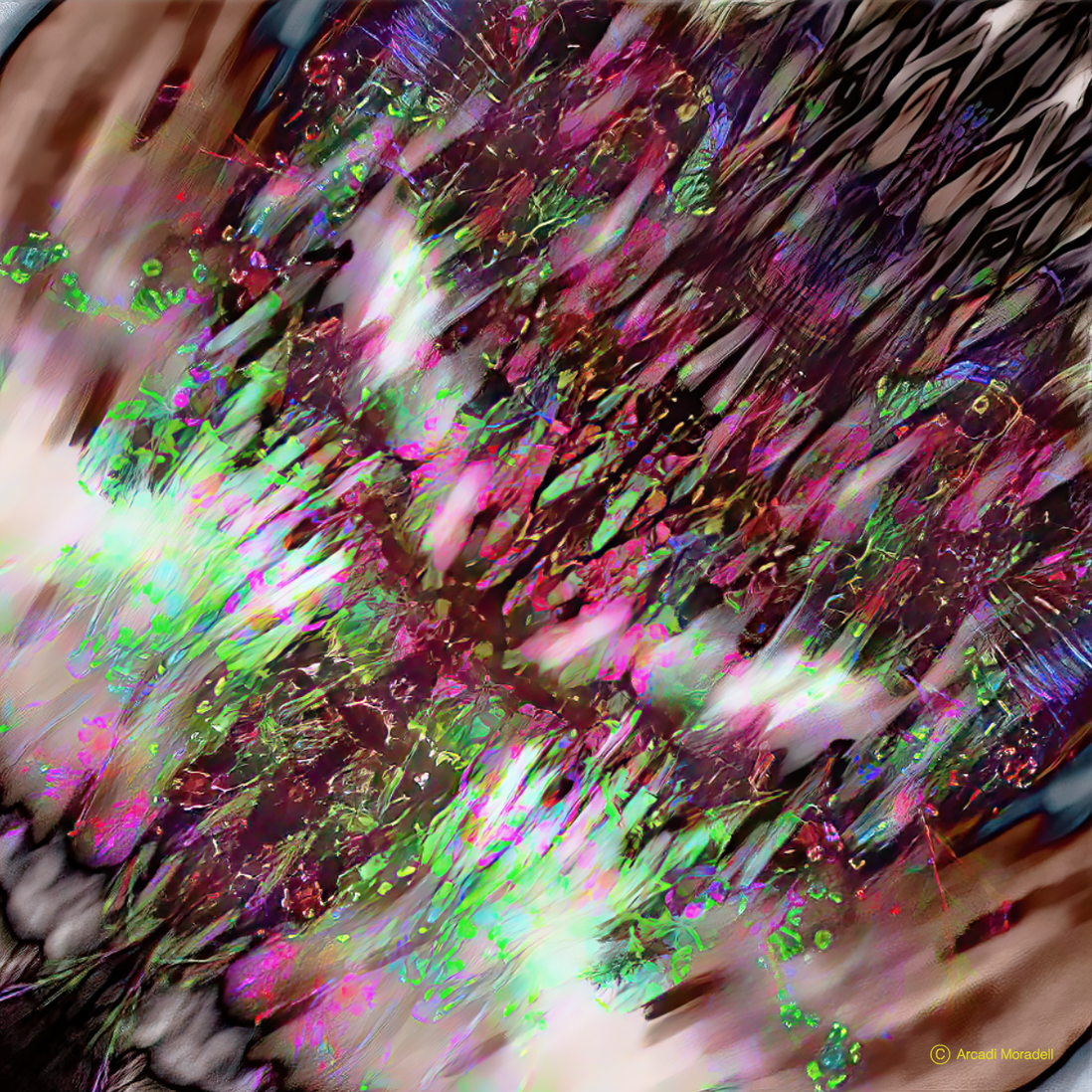 Pinzellades o xispes de llum digital.