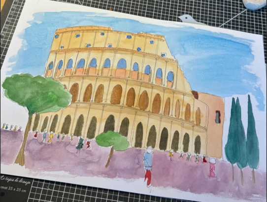 Rome à l’aquarelle : donner vie à la Ville Éternelle dans ton carnet de voyage