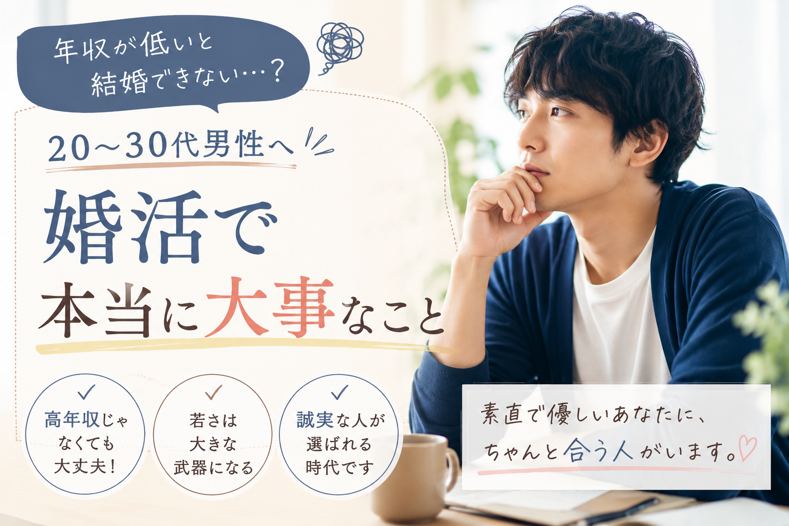 20〜30代男性の婚活｜高年収じゃなくても結婚できる理由
