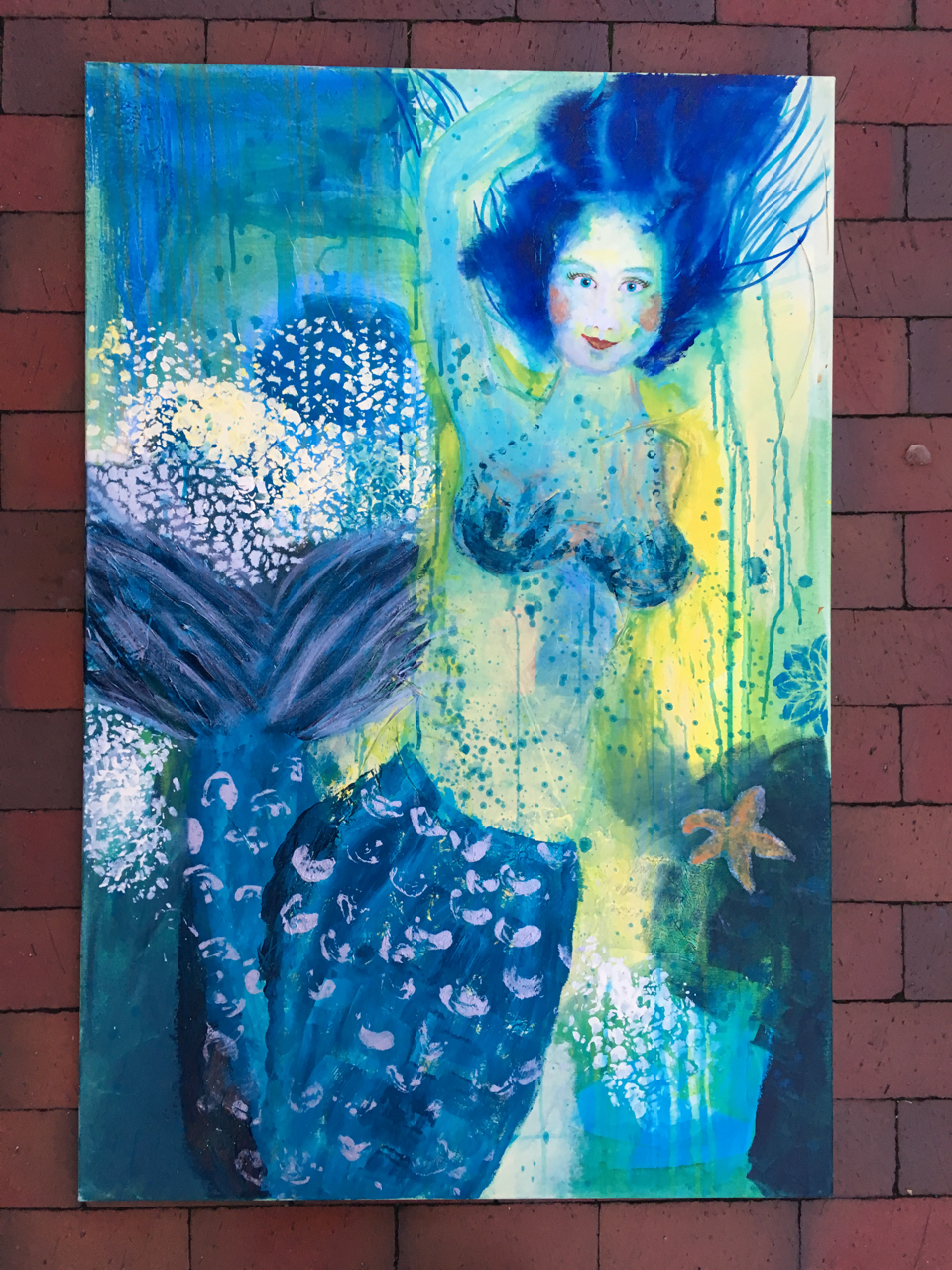 VERKAUFT "Meerjungfrau" 80 x 120 cm 