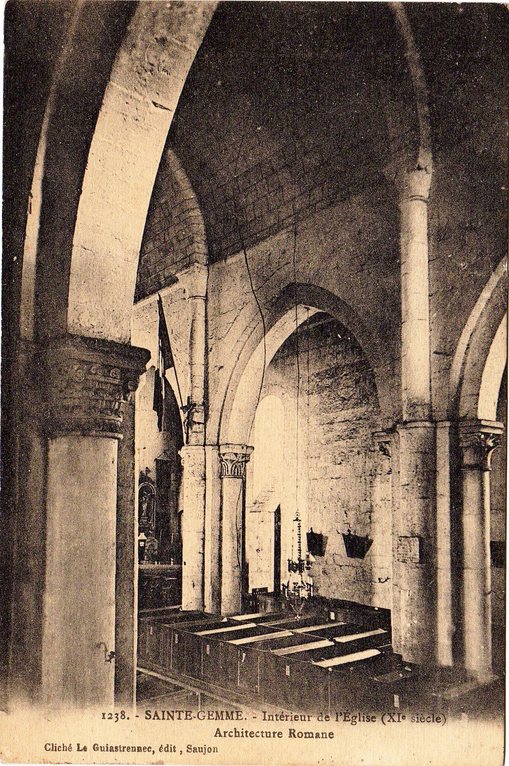 Intérieur de l’église vers 1917