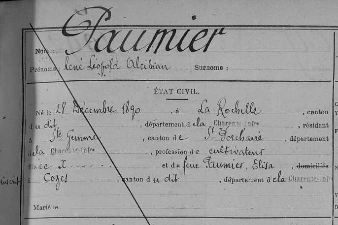 René PAUMIER MPLF le 13 avril 1918 
