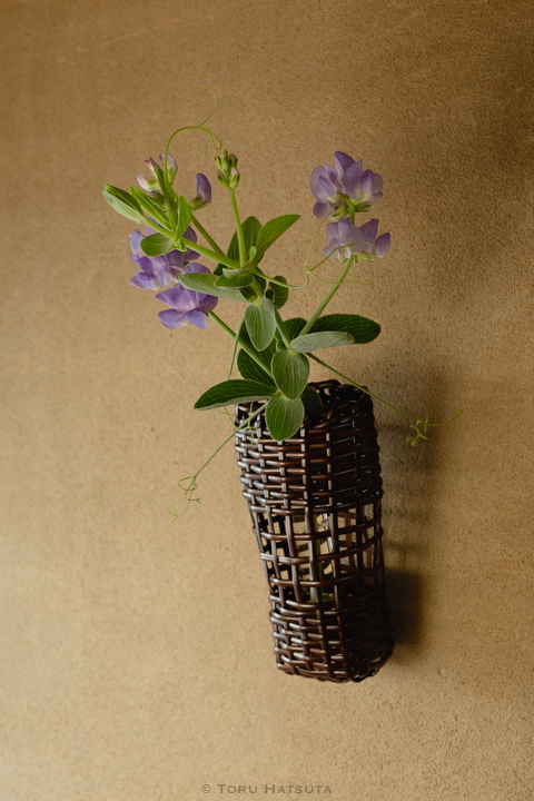 1-10-1. 籐組掛花籠 鉈の鞘 ~オンライン小品展 第一部~ - Toru