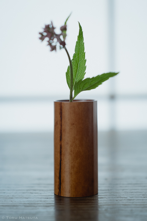 煤竹茶巾筒(竹工芸家 初田徹 作)