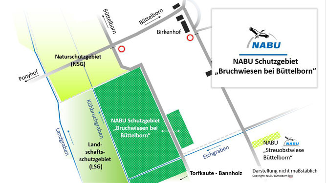 Lage der Bruchwiesen von Büttelborn