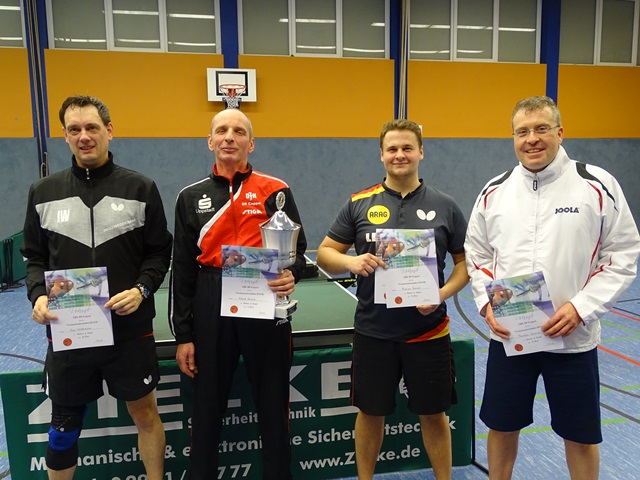 Herren-A-Einzel Ingo Weddemann (2.), Alfred Strunz (1.), Florian Ganser (3.), Thorsten Schmidt (3.)