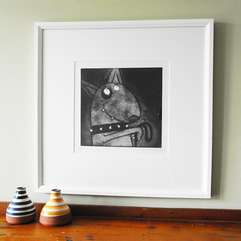 White bevelled frame