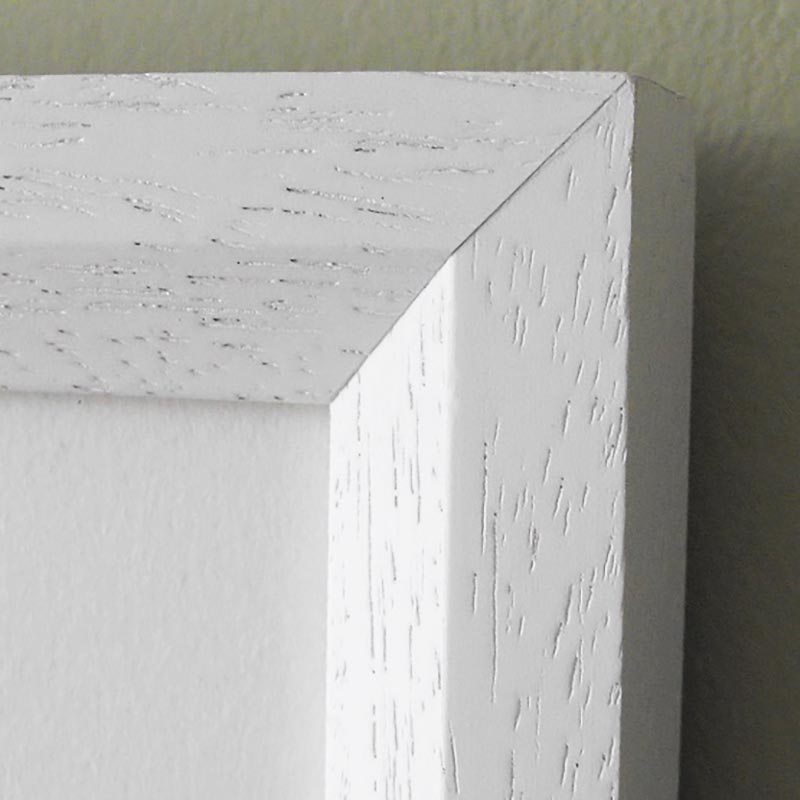 White bevelled frame