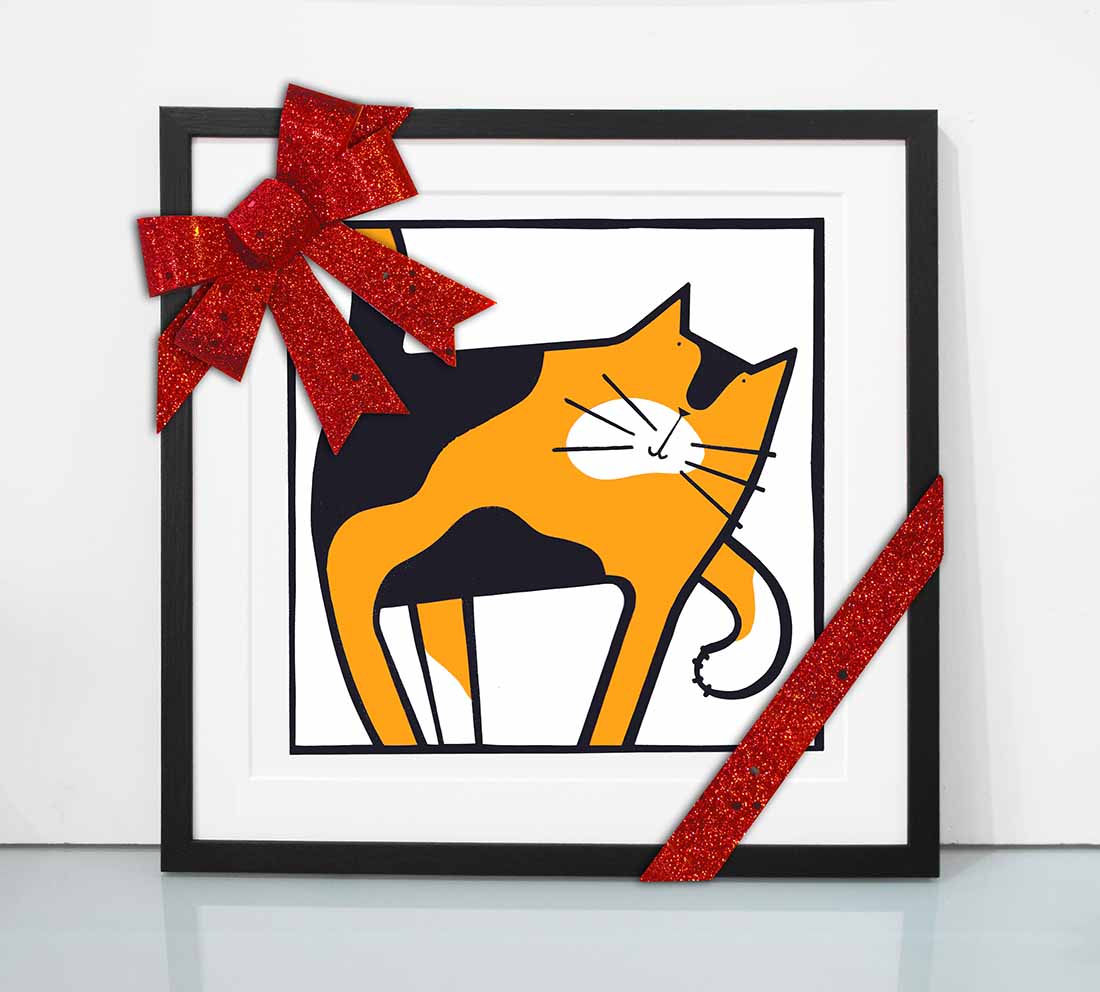 Cat Scratch - Tortoiseshell Cat Screenprint